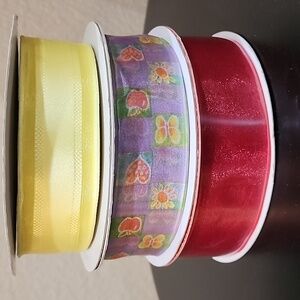 3 Rolls Kirkland Wire-edged Ribbon, 1-1/2" x 143 yards approx total